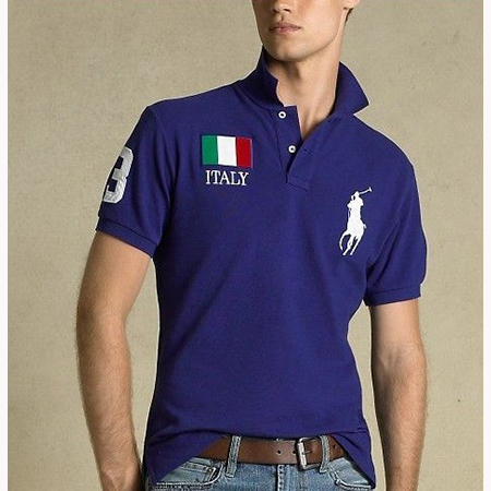Ralph Lauren Homme Flag Polo Italie Bleu